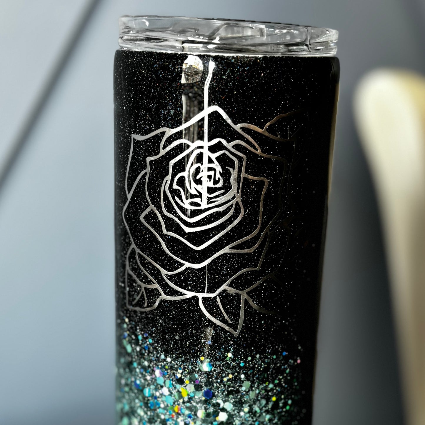 20 oz silver rose Tumbler