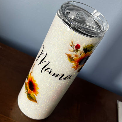 20 oz Slim Mama Glitter Tumbler