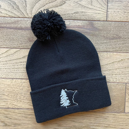 Pine Tree Pom Beanie