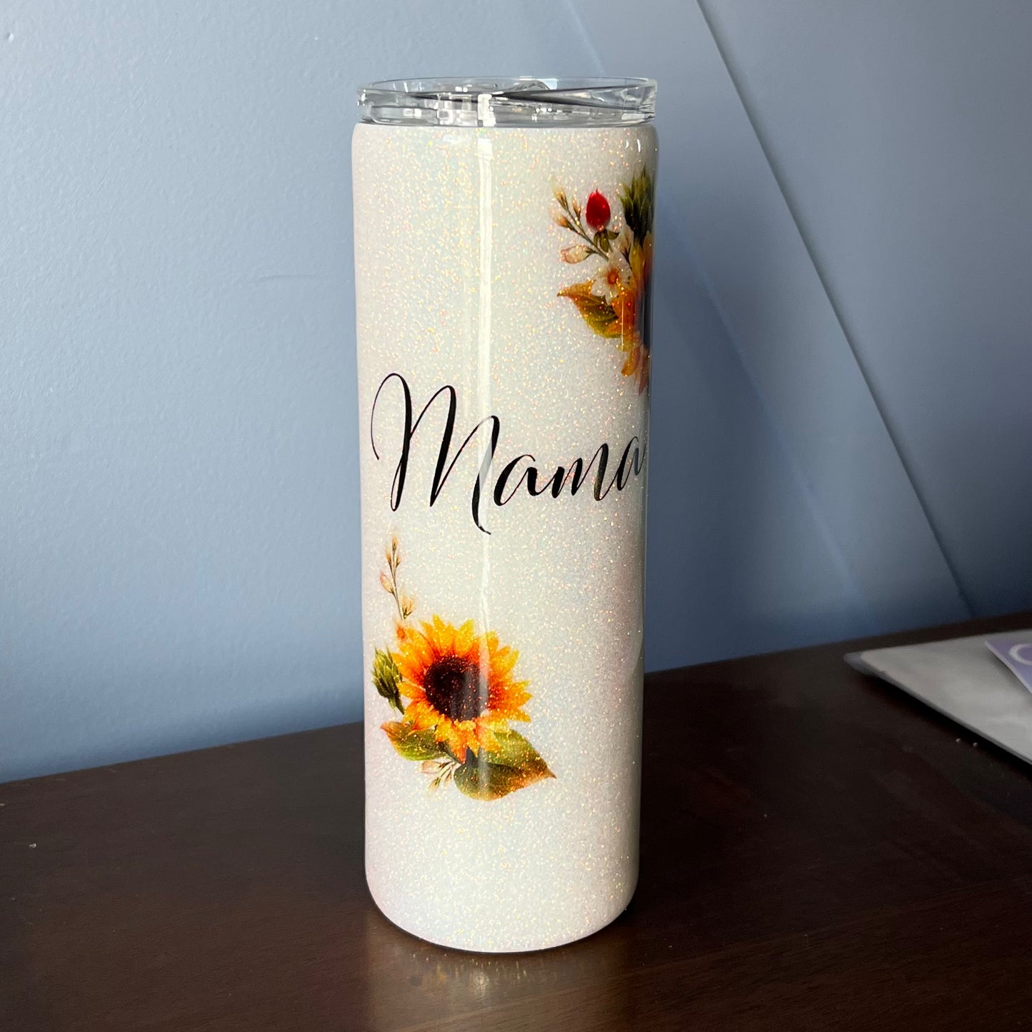 20 oz Slim Mama Glitter Tumbler