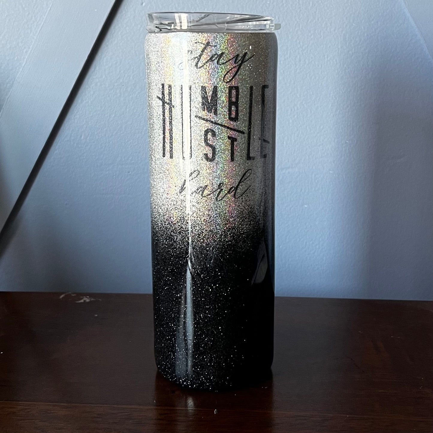 20oz stay humble hustle hard Glitter Tumbler